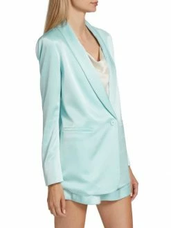 Alice + Olivia Yuriko Satin Shawl Blazer -Alice + Olivia Sales unnamed file 2696