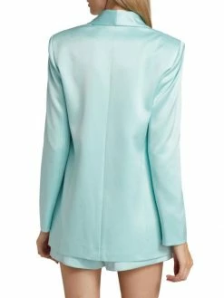 Alice + Olivia Yuriko Satin Shawl Blazer -Alice + Olivia Sales unnamed file 2697
