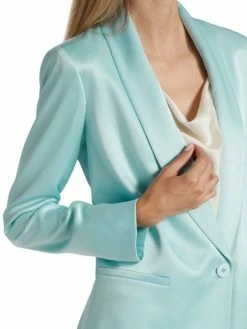 Alice + Olivia Yuriko Satin Shawl Blazer -Alice + Olivia Sales unnamed file 2698