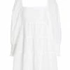 Alice + Olivia Rowen Tiered Tie-Back Cotton Minidress -Alice + Olivia Sales unnamed file 273