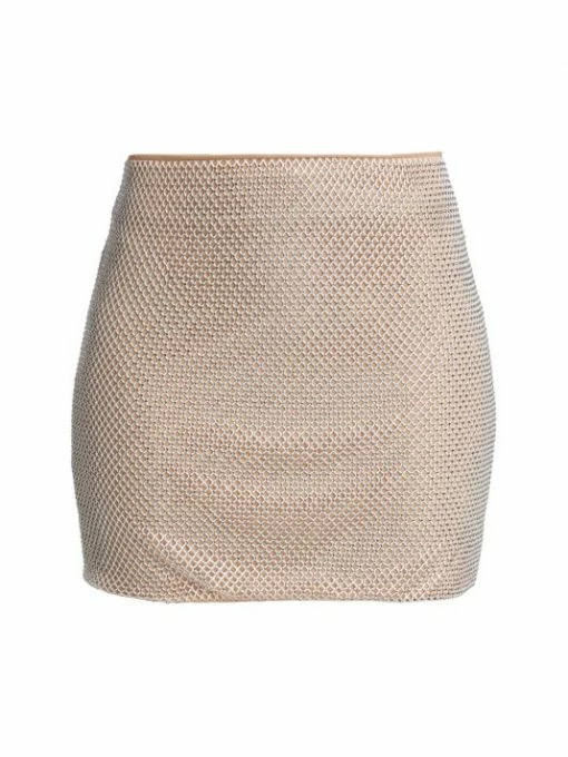 Alice + Olivia Ramos Crystal-Embellished Miniskirt -Alice + Olivia Sales unnamed file 2753
