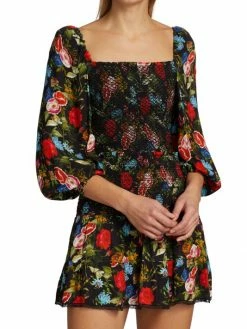 Alice + Olivia Cooper Smocked Blouse -Alice + Olivia Sales unnamed file 2762