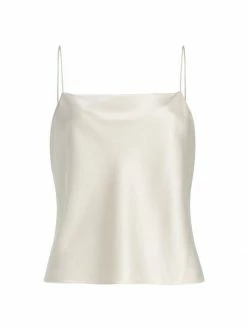 Alice + Olivia Harmon Drapey Slip Tank Charcoal -Alice + Olivia Sales unnamed file 2788