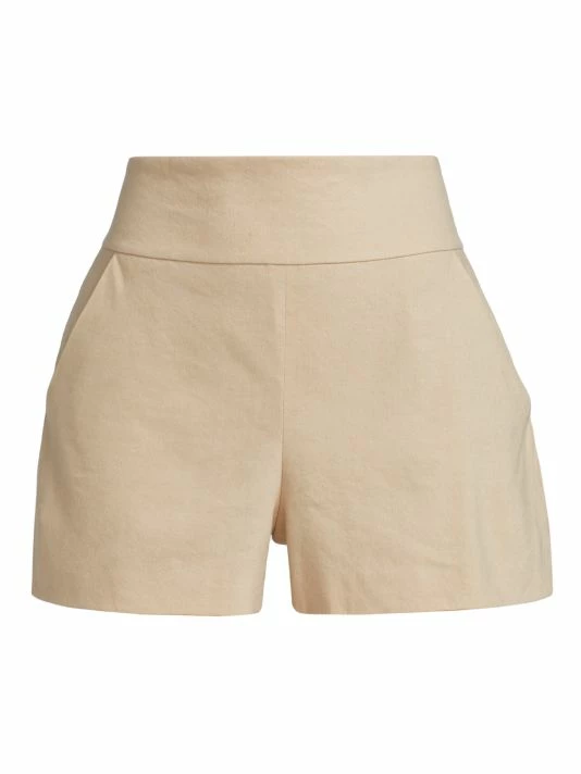 Alice + Olivia Donald Linen-Blend Shorts Ocean Blue 5 Alice + Olivia Donald Linen-Blend Shorts Ocean Blue - Image 3