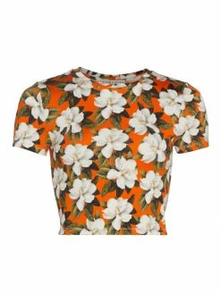 Alice + Olivia Cindy Floral Crop Top