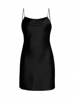 Alice + Olivia Harmony Mini Slip Dress Black