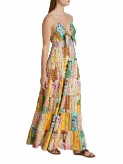 Alice + Olivia Karolina Paneled Linen-Blend Maxi Dress 10 Alice + Olivia Karolina Paneled Linen-Blend Maxi Dress -Alice + Olivia Sales unnamed file 406