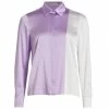 Alice + Olivia Willa Colorblocked Silk Blouse