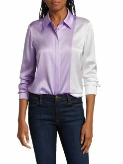 Alice + Olivia Willa Colorblocked Silk Blouse 11 Alice + Olivia Willa Colorblocked Silk Blouse -Alice + Olivia Sales unnamed file 431