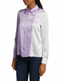 Alice + Olivia Willa Colorblocked Silk Blouse 12 Alice + Olivia Willa Colorblocked Silk Blouse -Alice + Olivia Sales unnamed file 432