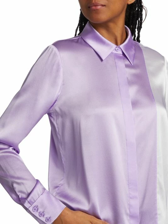 Alice + Olivia Willa Colorblocked Silk Blouse 8 Alice + Olivia Willa Colorblocked Silk Blouse - Image 6