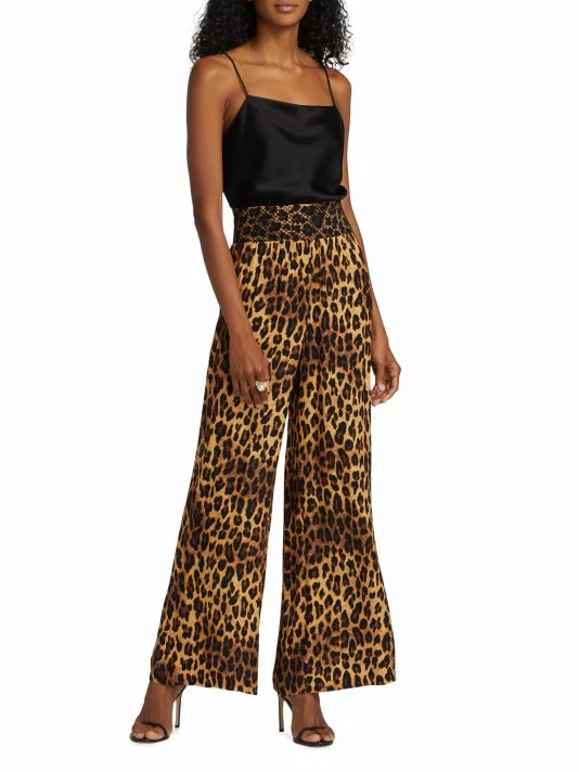 Alice + Olivia Russel Leopard High-Waisted Wide-Leg Pants 4 Alice + Olivia Russel Leopard High-Waisted Wide-Leg Pants - Image 2