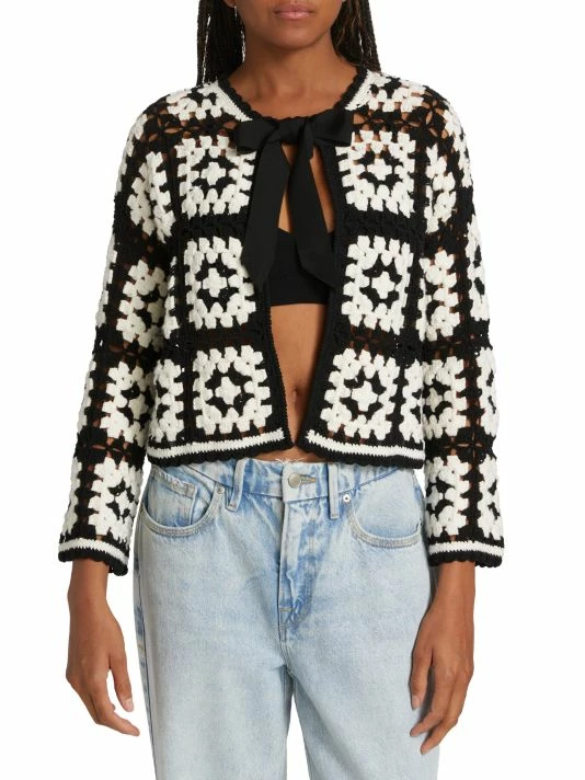 Alice + Olivia Anderson Crochet Cardigan 5 Alice + Olivia Anderson Crochet Cardigan - Image 3