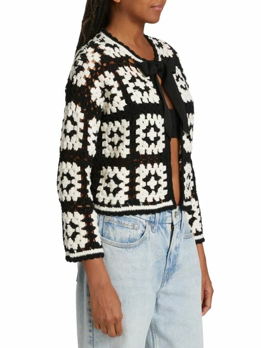 Alice + Olivia Anderson Crochet Cardigan 6 Alice + Olivia Anderson Crochet Cardigan - Image 4