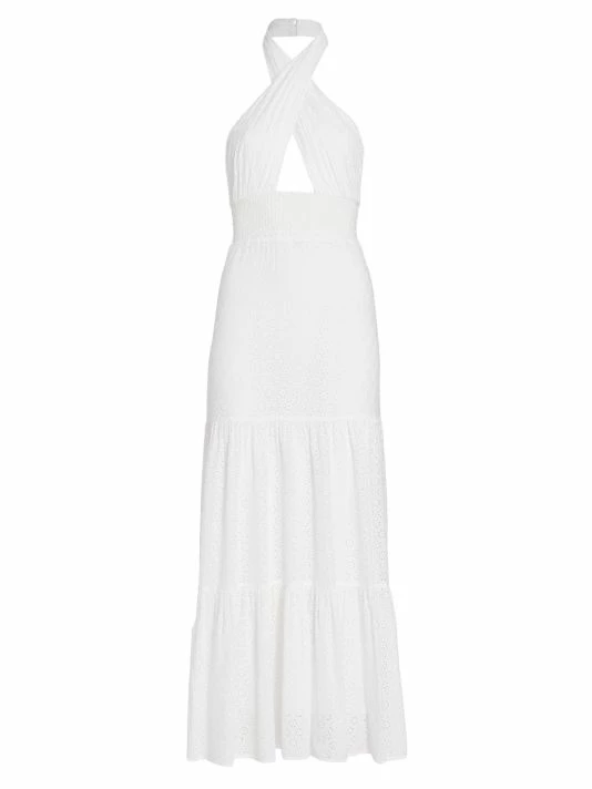 Alice + Olivia Lyndon Cross-Front Halter Maxi Dress 3 Alice + Olivia Lyndon Cross-Front Halter Maxi Dress