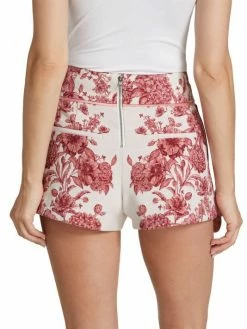 Alice + Olivia Donald High-Rise Floral Jacquard Shorts -Alice + Olivia Sales unnamed file 489