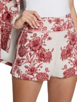 Alice + Olivia Donald High-Rise Floral Jacquard Shorts -Alice + Olivia Sales unnamed file 490