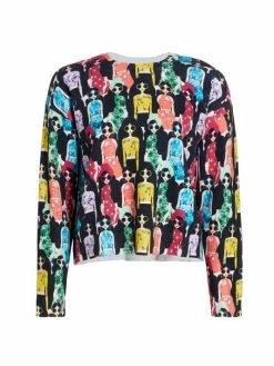 Alice + Olivia Gleeson Printed Pullover Sweater