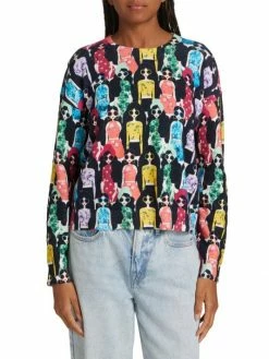 Alice + Olivia Gleeson Printed Pullover Sweater -Alice + Olivia Sales unnamed file 560