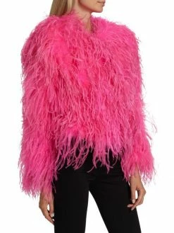 Alice + Olivia Kidman Dyed Ostrich Feather Jacket 12 Alice + Olivia Kidman Dyed Ostrich Feather Jacket -Alice + Olivia Sales unnamed file 586