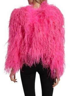 Alice + Olivia Kidman Dyed Ostrich Feather Jacket 13 Alice + Olivia Kidman Dyed Ostrich Feather Jacket -Alice + Olivia Sales unnamed file 587
