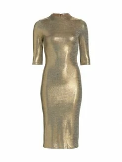 Alice + Olivia Delora Mock Turtleneck Dress