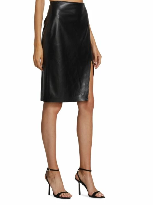 Alice + Olivia Siobhan Faux Leather Midi-Skirt 6 Alice + Olivia Siobhan Faux Leather Midi-Skirt - Image 4