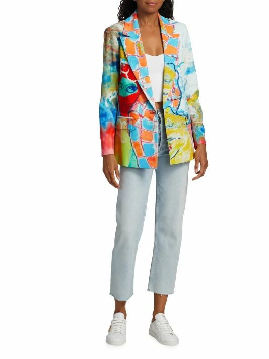 Alice + Olivia X Kidsuper Denny Printed Boyfriend Blazer 4 Alice + Olivia X Kidsuper Denny Printed Boyfriend Blazer - Image 2