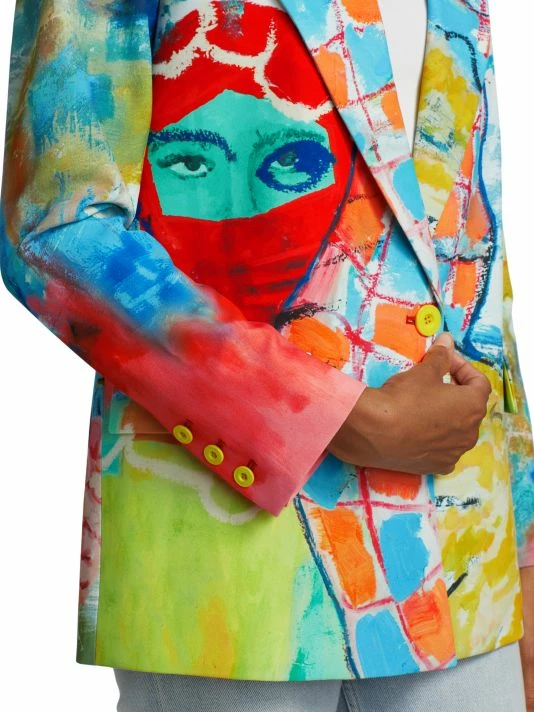 Alice + Olivia X Kidsuper Denny Printed Boyfriend Blazer 8 Alice + Olivia X Kidsuper Denny Printed Boyfriend Blazer - Image 6