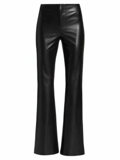 Alice + Olivia Teeny Flared Vegan Leather Pants