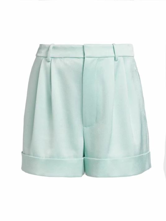 Alice + Olivia Conry Pleated Satin Shorts 3 Alice + Olivia Conry Pleated Satin Shorts