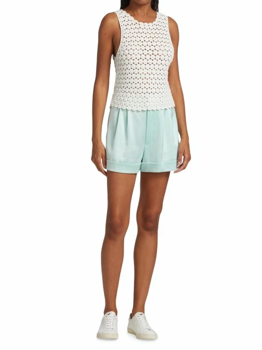 Alice + Olivia Conry Pleated Satin Shorts 4 Alice + Olivia Conry Pleated Satin Shorts - Image 2
