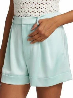 Alice + Olivia Conry Pleated Satin Shorts 14 Alice + Olivia Conry Pleated Satin Shorts -Alice + Olivia Sales unnamed file 669