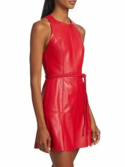 Alice + Olivia Leandra Vegan Leather Minidress -Alice + Olivia Sales unnamed file 674