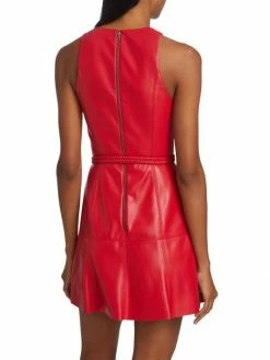 Alice + Olivia Leandra Vegan Leather Minidress -Alice + Olivia Sales unnamed file 675