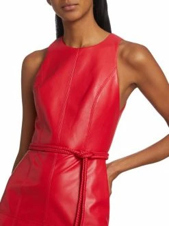 Alice + Olivia Leandra Vegan Leather Minidress -Alice + Olivia Sales unnamed file 676