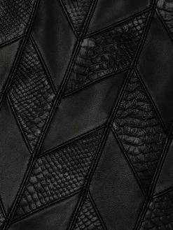 Alice + Olivia Riley Lamb Leather Miniskirt Black -Alice + Olivia Sales unnamed file 694