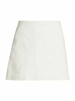 Alice + Olivia Riley Lamb Leather Miniskirt Black -Alice + Olivia Sales unnamed file 695