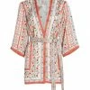Alice + Olivia Domino Floral Satin Kimono
