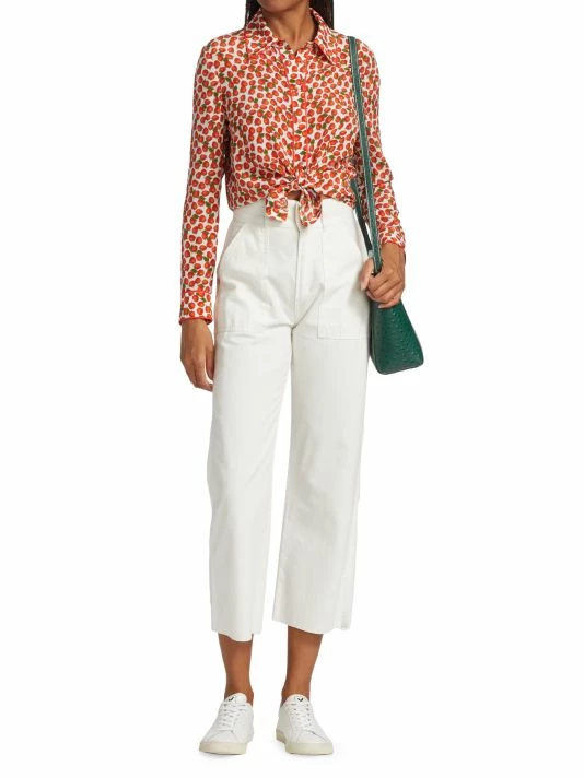 Alice + Olivia Willa Strawberry Silk Shirt 4 Alice + Olivia Willa Strawberry Silk Shirt - Image 2