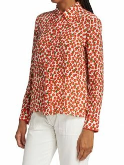 Alice + Olivia Willa Strawberry Silk Shirt 12 Alice + Olivia Willa Strawberry Silk Shirt -Alice + Olivia Sales unnamed file 712