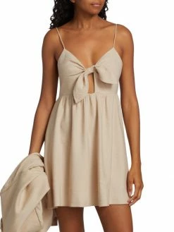 Alice + Olivia Melvina Tie-Front Cut-Out Minidress -Alice + Olivia Sales unnamed file 718