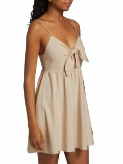Alice + Olivia Melvina Tie-Front Cut-Out Minidress -Alice + Olivia Sales unnamed file 719