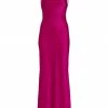 Alice + Olivia Montana Satin Cowlneck Gown Raspberry -Alice + Olivia Sales unnamed file 727