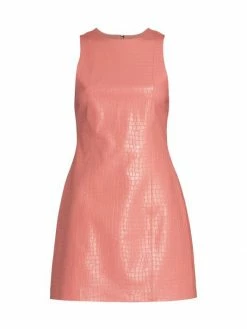 Alice + Olivia Daven Vegan Crocodile Minidress