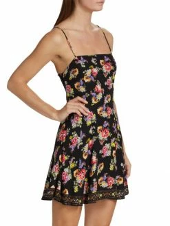 Alice + Olivia Glinda Printed Smocked Crepe Minidress -Alice + Olivia Sales unnamed file 780