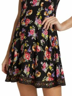 Alice + Olivia Glinda Printed Smocked Crepe Minidress -Alice + Olivia Sales unnamed file 782