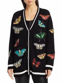 Alice + Olivia Bradford Butterfly Embroidered Cardigan -Alice + Olivia Sales unnamed file 79