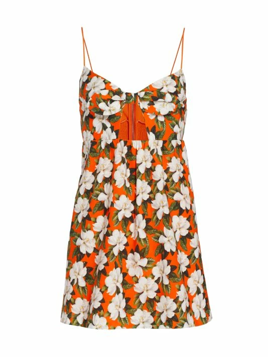 Alice + Olivia Melvina Floral Tie-Front Cut-Out Minidress 3 Alice + Olivia Melvina Floral Tie-Front Cut-Out Minidress