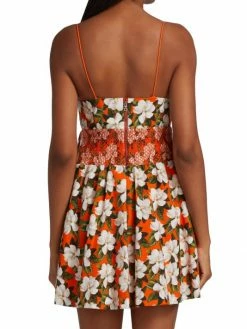 Alice + Olivia Melvina Floral Tie-Front Cut-Out Minidress 13 Alice + Olivia Melvina Floral Tie-Front Cut-Out Minidress -Alice + Olivia Sales unnamed file 802